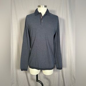 Ted Baker long sleeved polo Navy